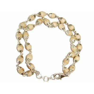 Tulsi bracelet in silver - double -row and very elegant